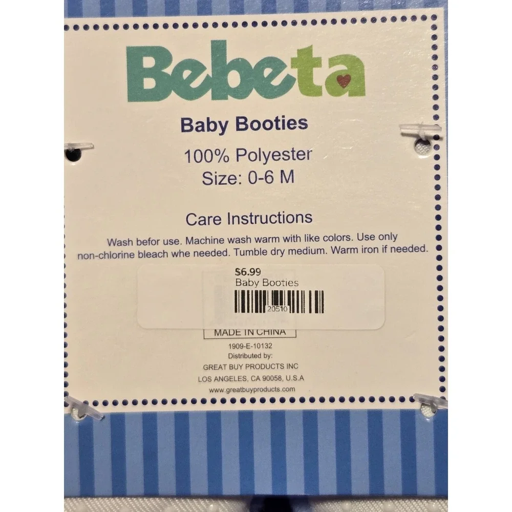 NEW Bebeta Baby Slippers Booties Infant 0-6 Months Blue Brown Dog Puppy Fleece‎